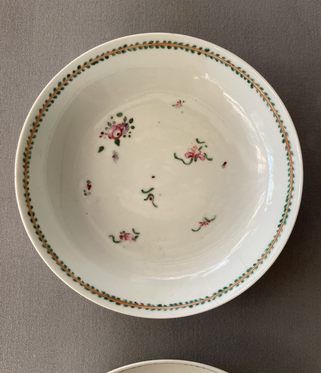 4 Small Bowls, Famille Rose, China, 18th Century-photo-2