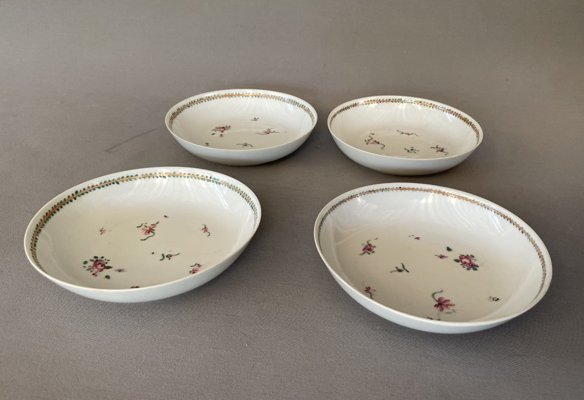 4 Small Bowls, Famille Rose, China, 18th Century-photo-3