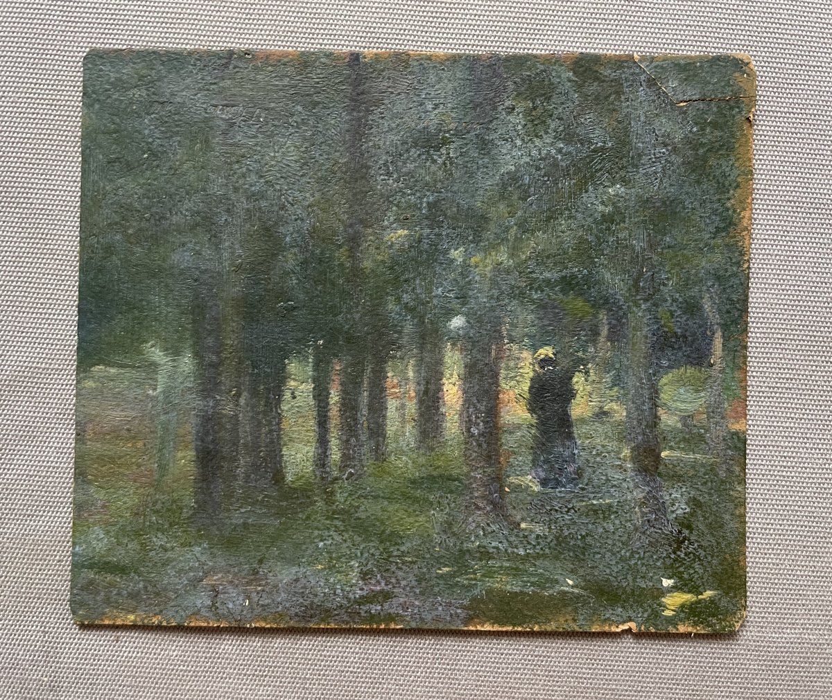 Lively Landscape, Oil On Paper