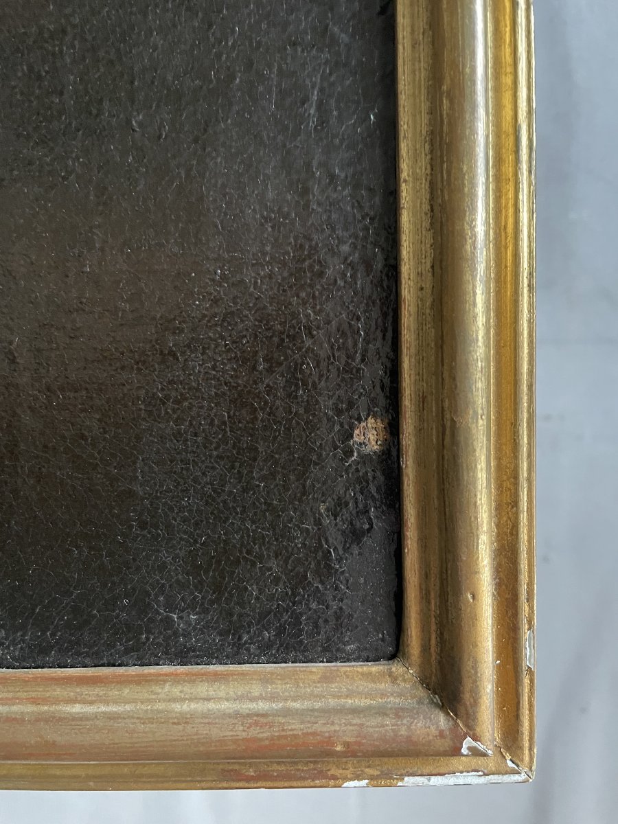 Forteresse incendiée, huile sur toile, XVIIIe-photo-3