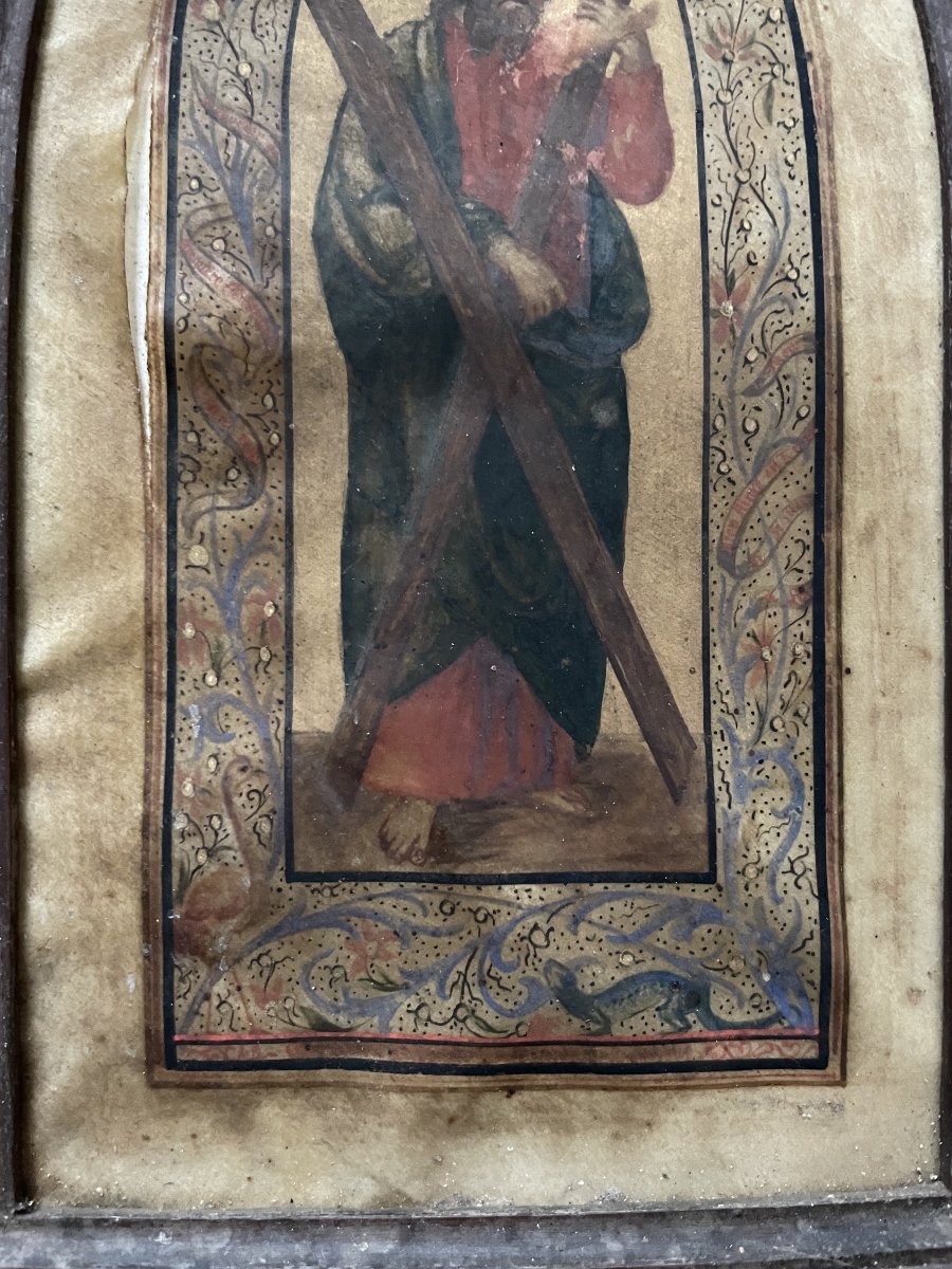 Religious Painting On Vellum-photo-3