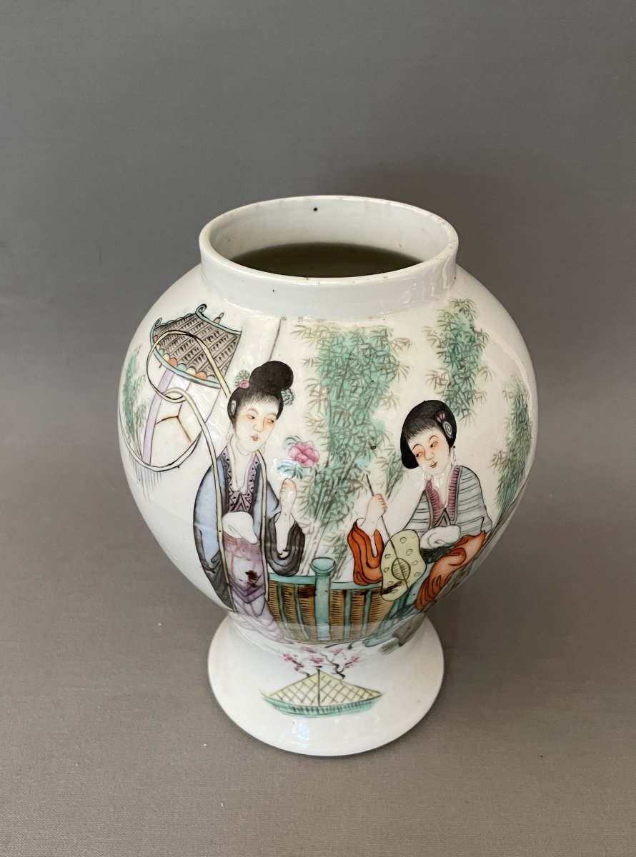 Vase en porcelaine, Chine, début XXe-photo-2