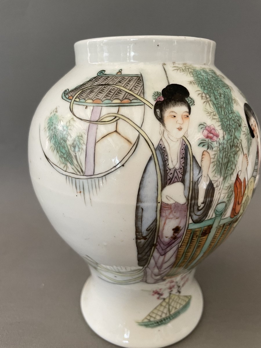 Vase en porcelaine, Chine, début XXe-photo-3