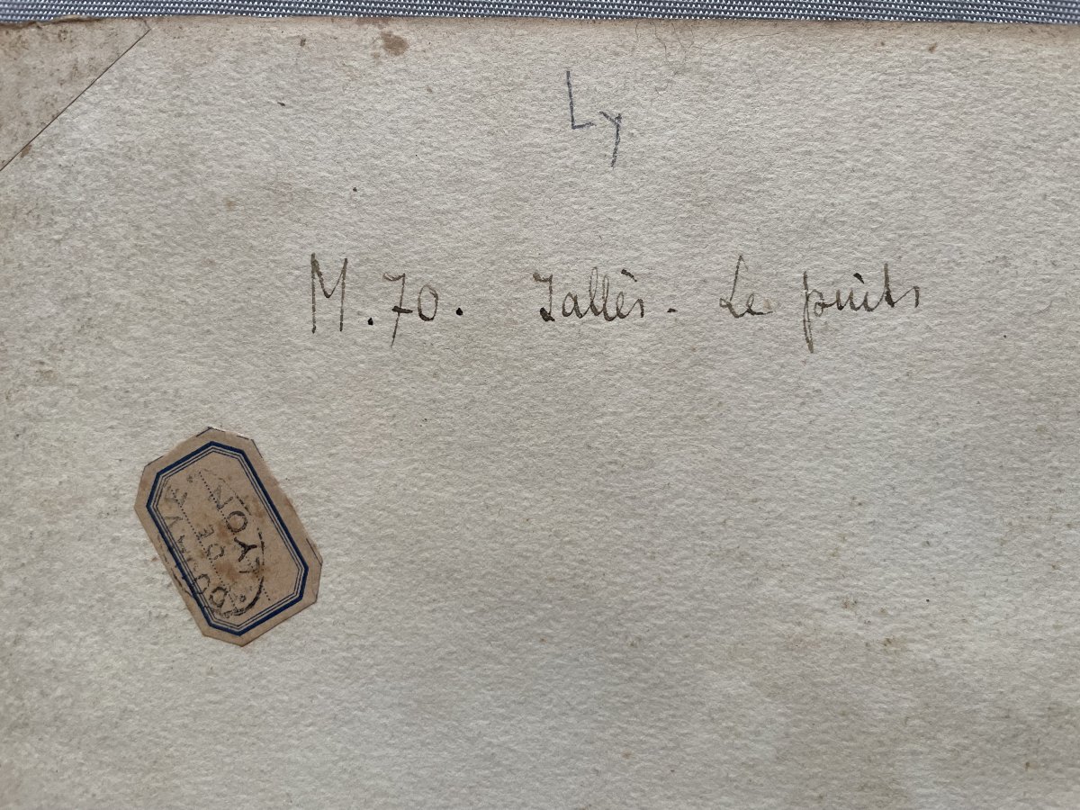 Sallès, le puits, aquarelle, signature à identifier-photo-4