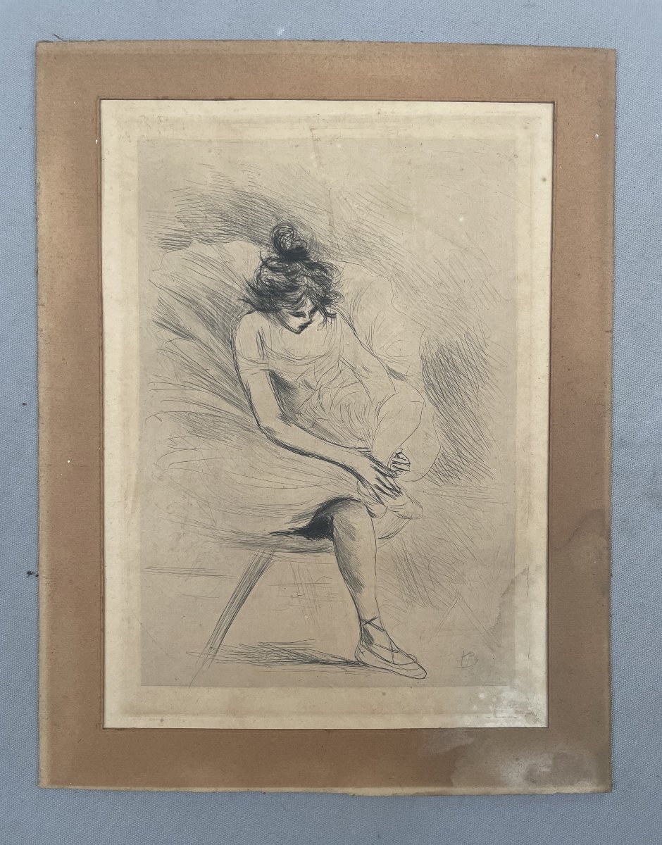 Henri Boutet, Dancer, Drypoint, Monogram-photo-2