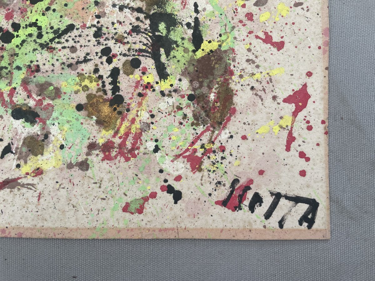 Technique mixte sur papier, signature à identifier-photo-2