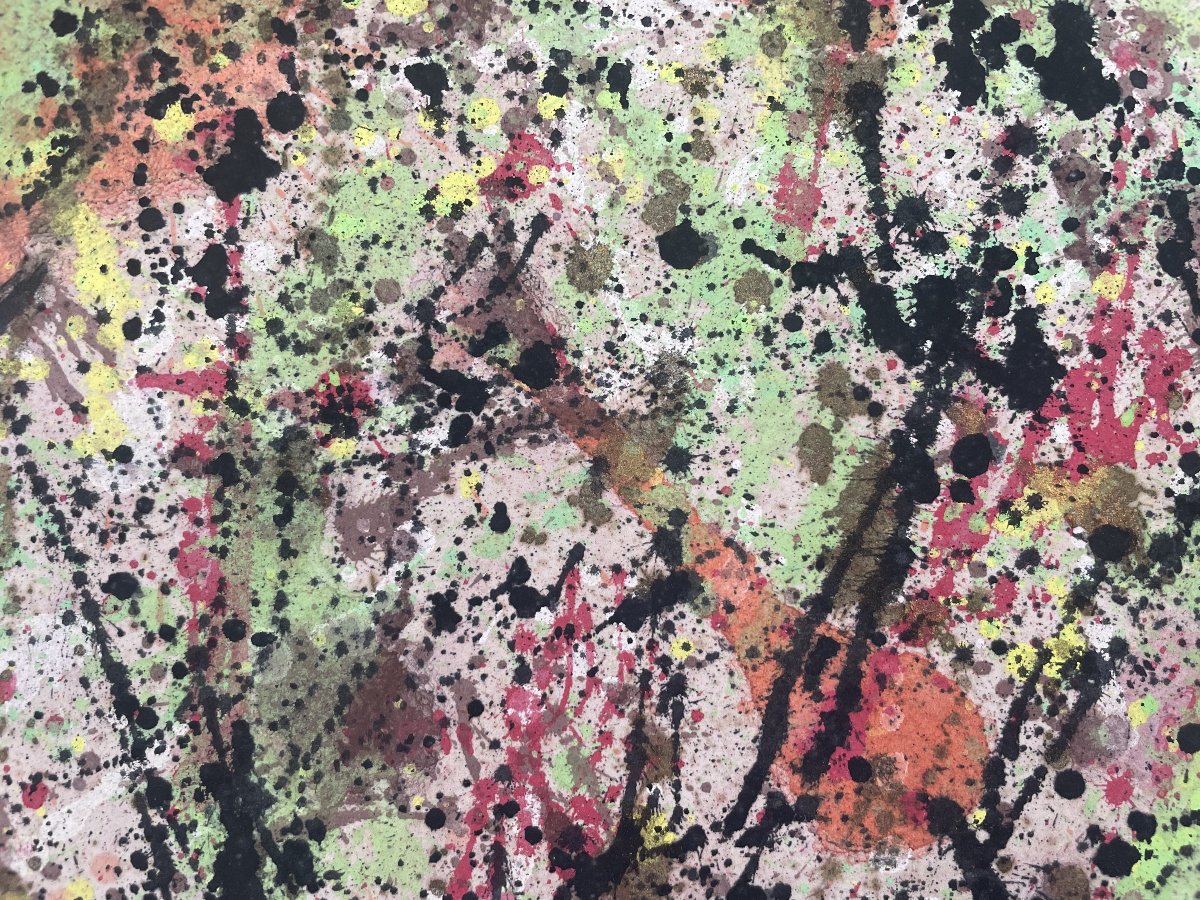 Technique mixte sur papier, signature à identifier-photo-3