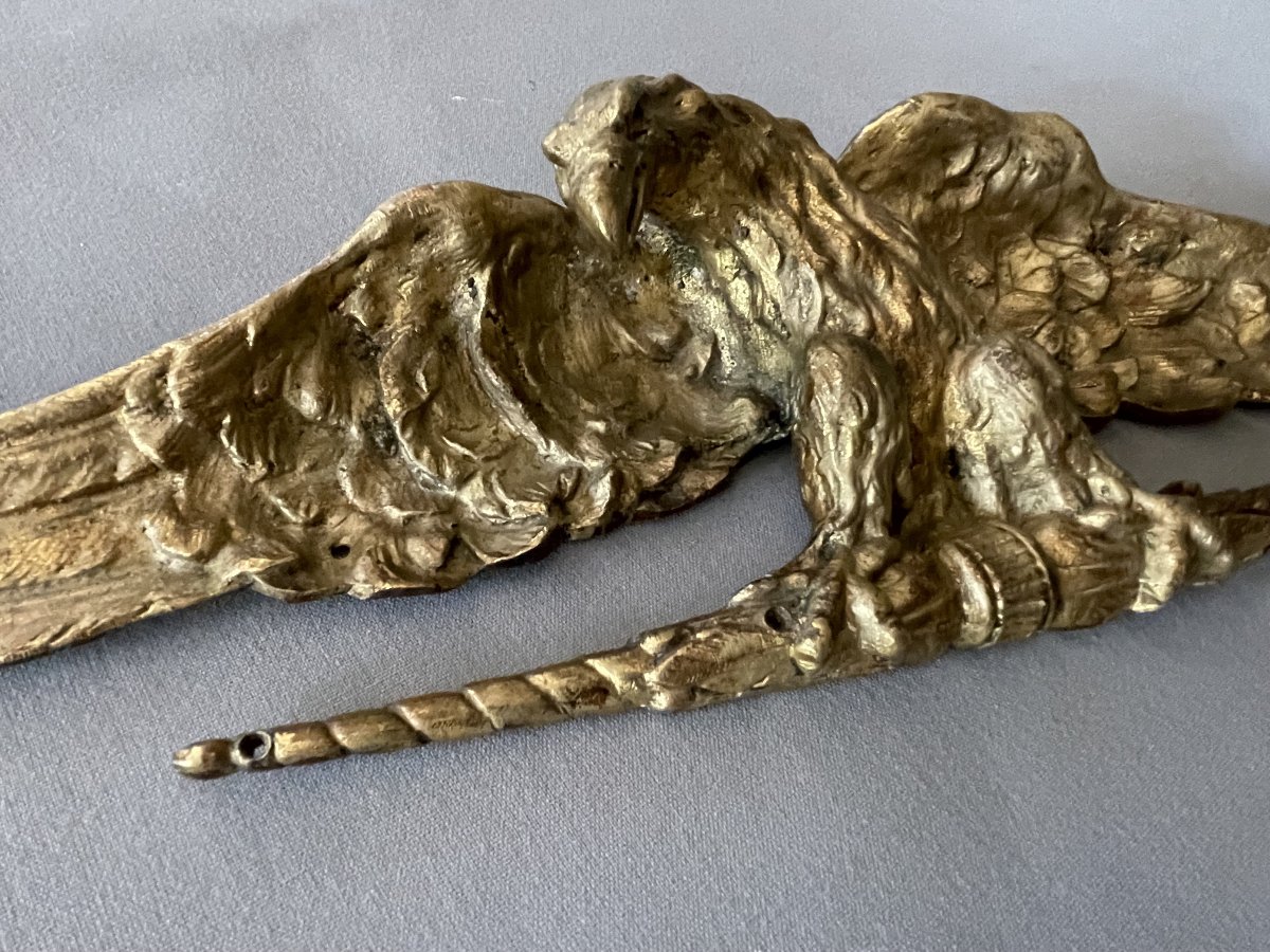 Gilded Bronze Wall-mounted Eagle-photo-2