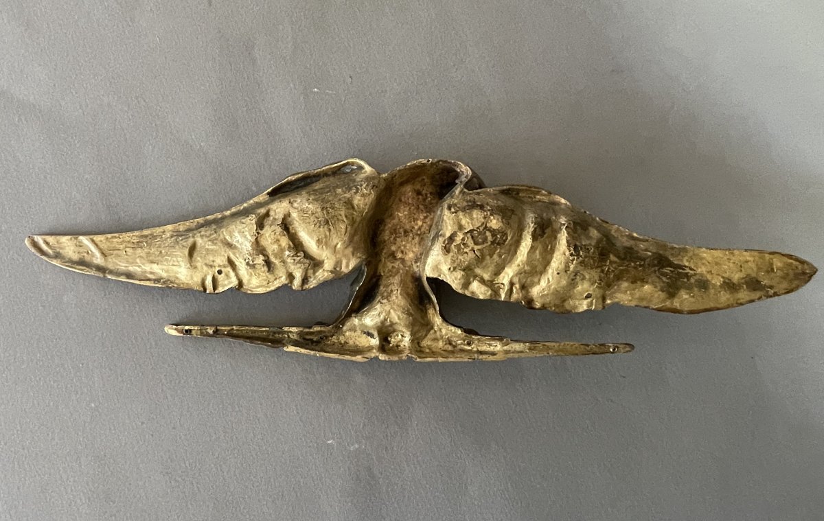 Gilded Bronze Wall-mounted Eagle-photo-4