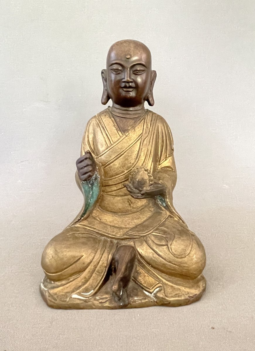Divinité asiatique en bronze ou en cuivre, début XXe
