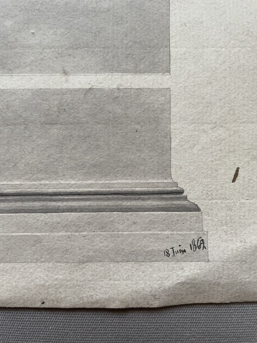 Classical Architectural Drawings, Ink Wash Drawings-photo-2