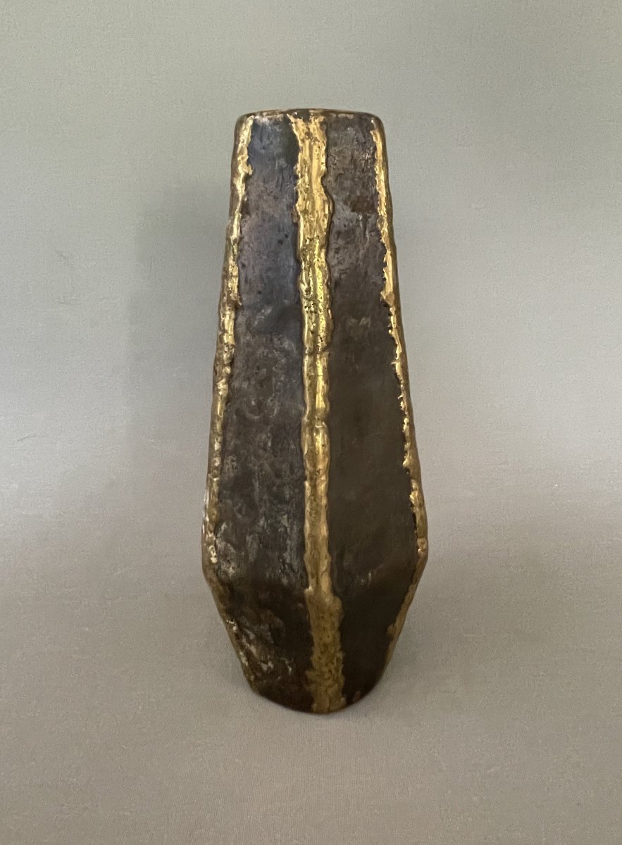 Brutalist Metal Vase