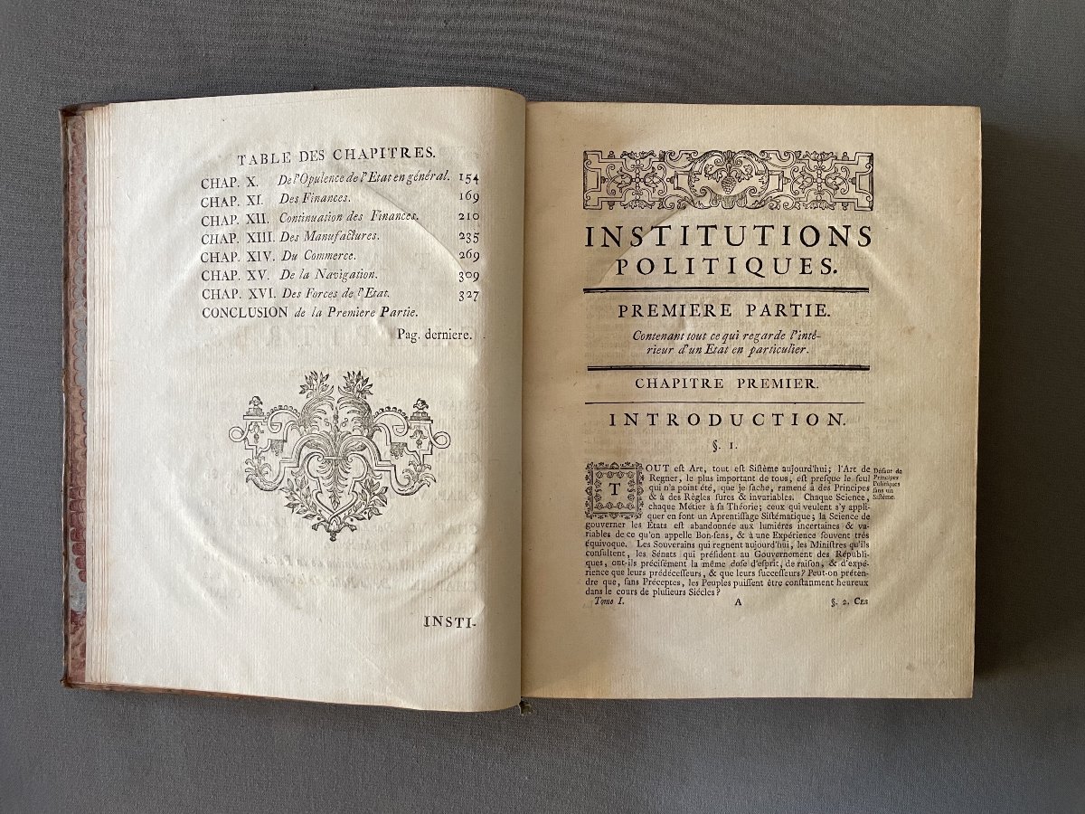Institutions politiques, par M. le Baron de Bielfeld, 1760-photo-1