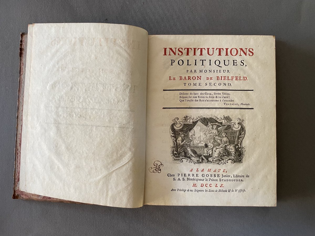 Institutions politiques, par M. le Baron de Bielfeld, 1760-photo-4