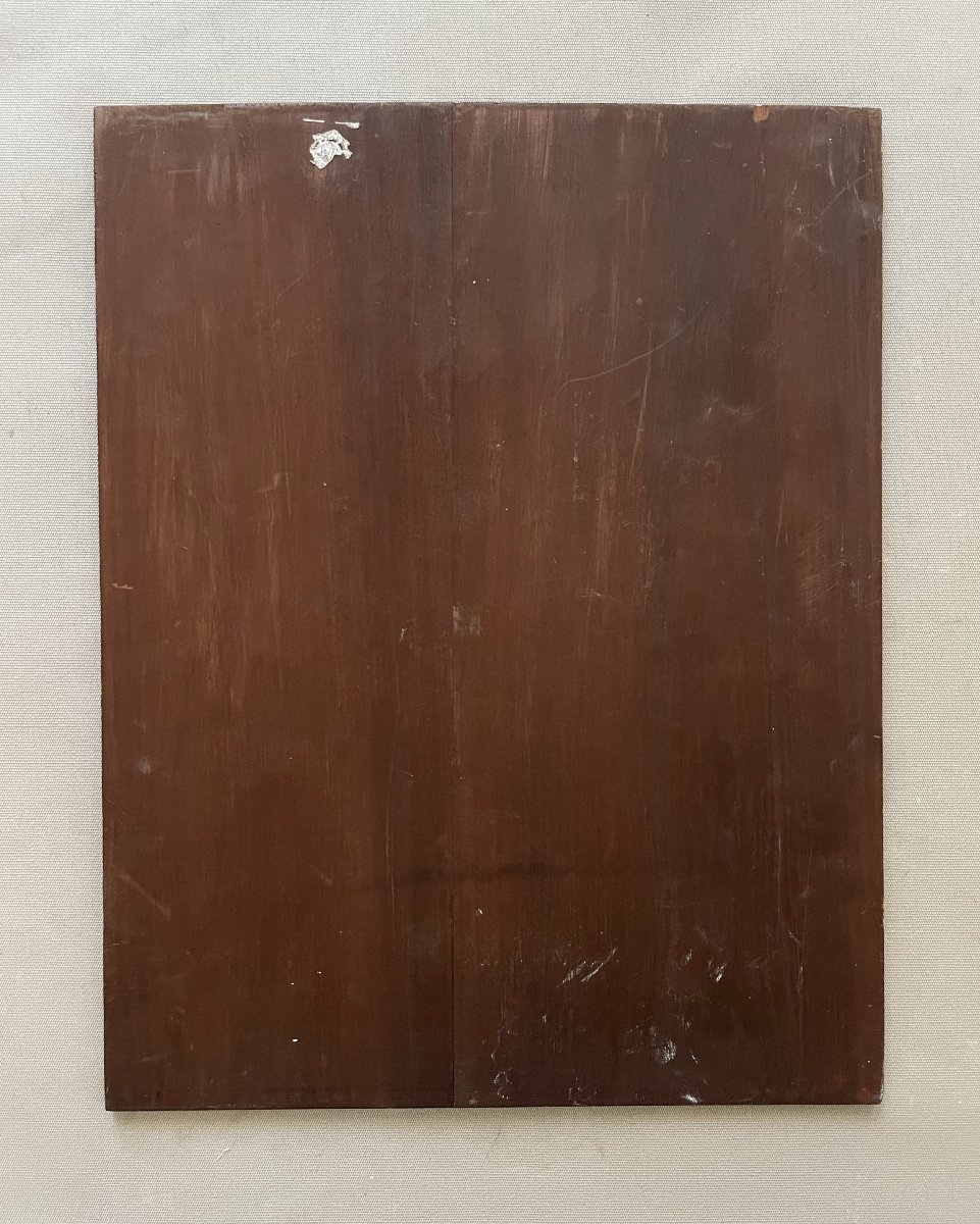 Christ à la couronne d'épines, huile sur toile XVII ou XVIIIe-photo-3