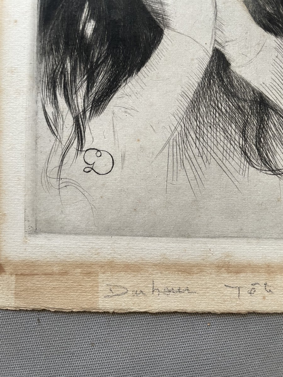 Portrait de jeune femme, monogramme à identifier-photo-3