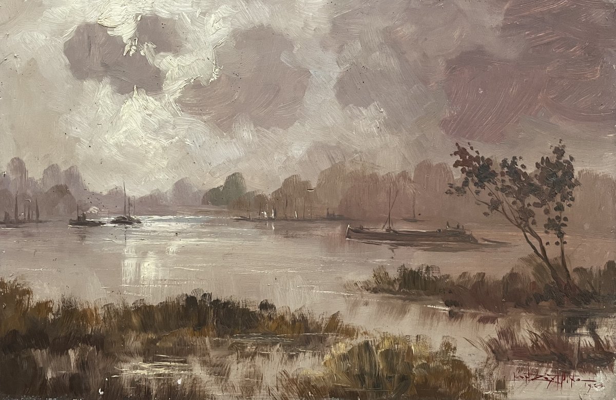 Léon Zeytline, huile sur panneau