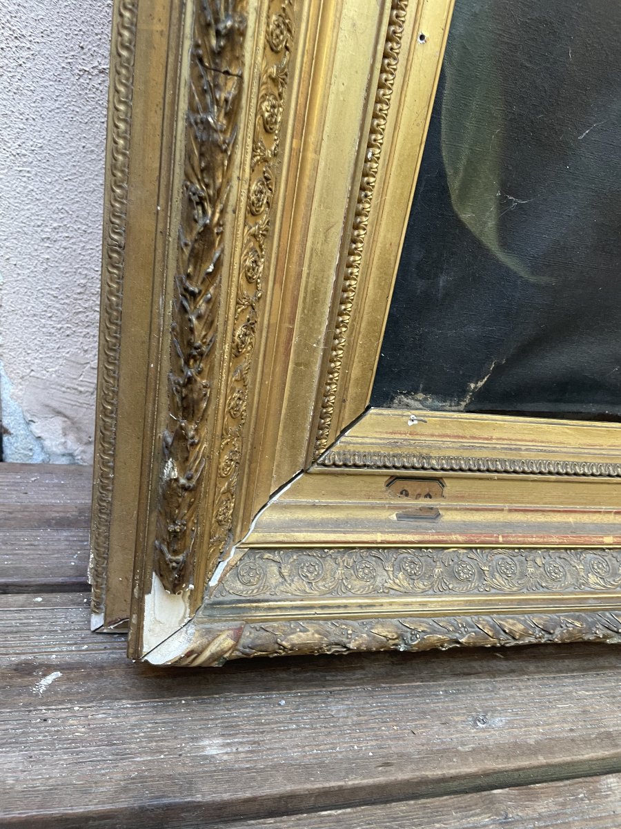 Marie Madeleine, grand format, huile sur toile à restaurer-photo-4