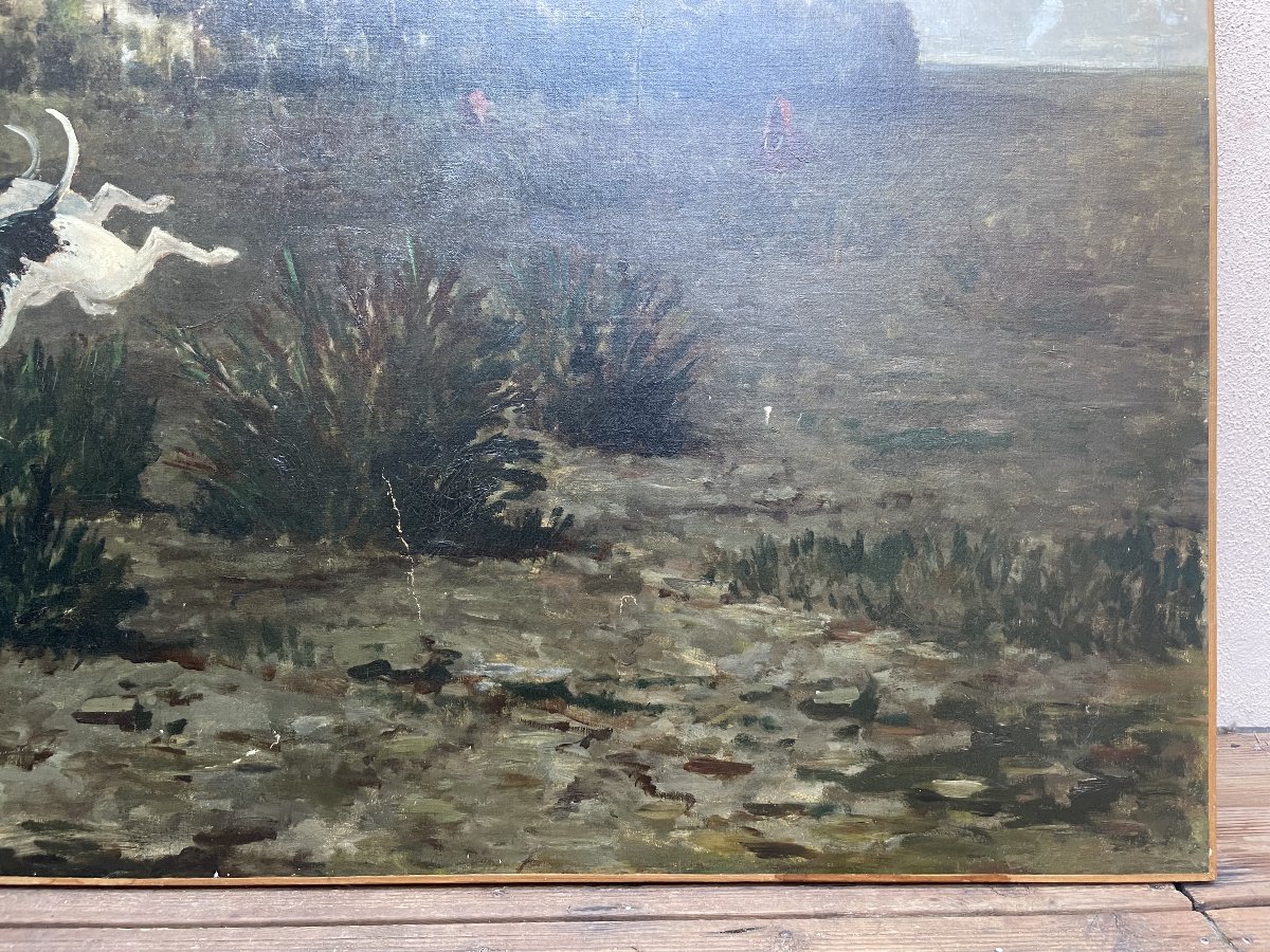 Scène de chasse à courre, très grand format-photo-1