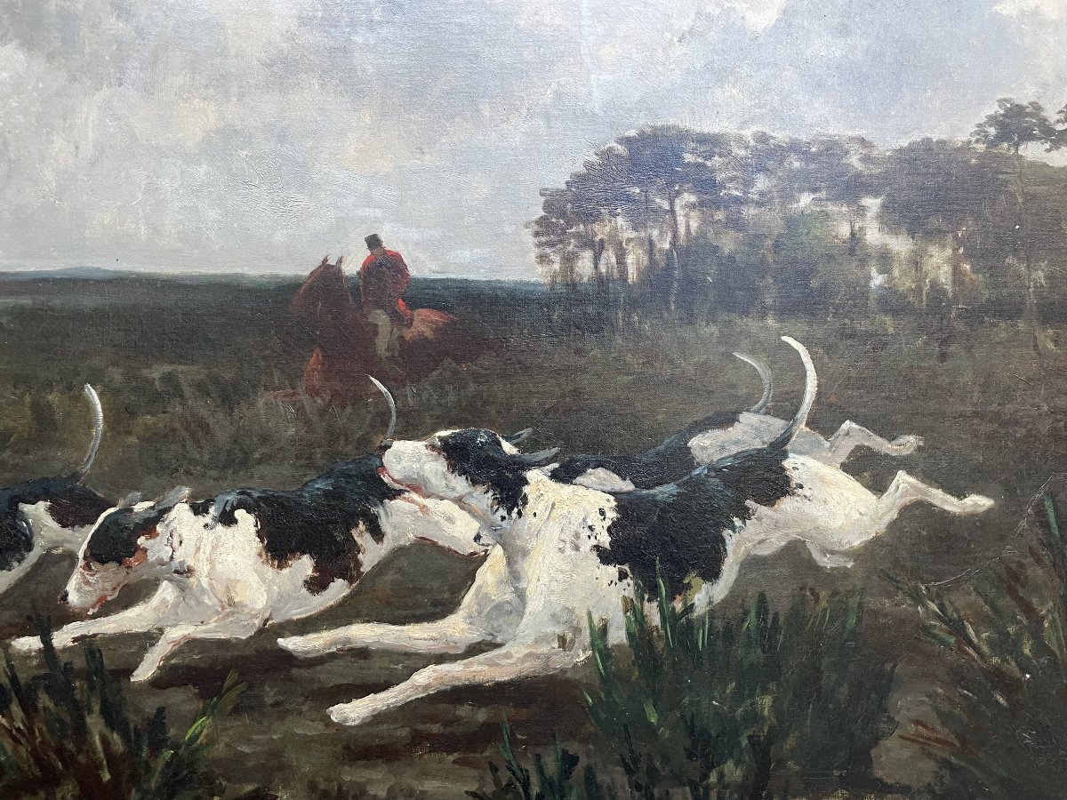 Scène de chasse à courre, très grand format-photo-3