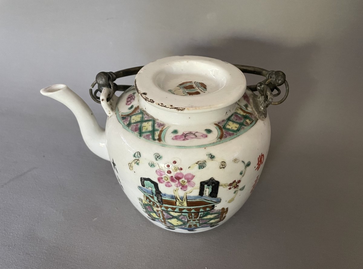 Théière en porcelaine, Chine, fin XIXe-photo-2