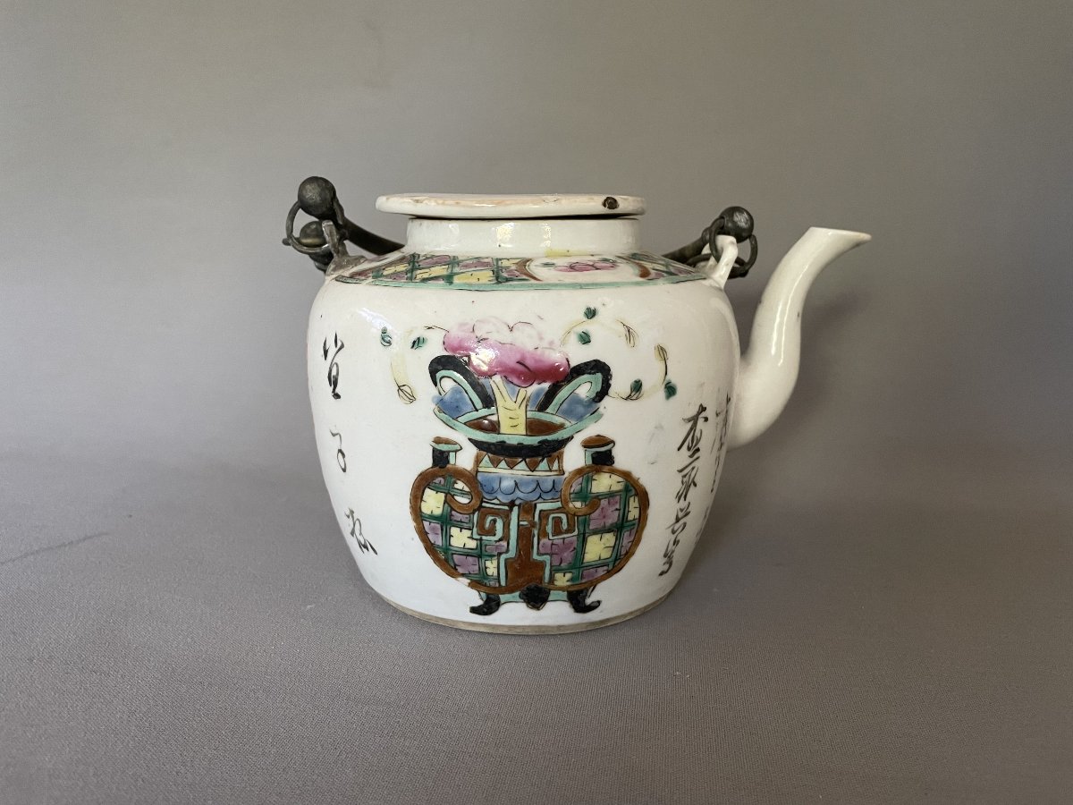 Théière en porcelaine, Chine, fin XIXe-photo-4