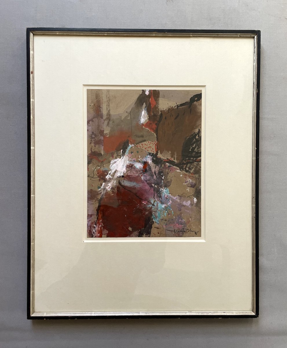 Abstraction, composition mixte, signature à identifier