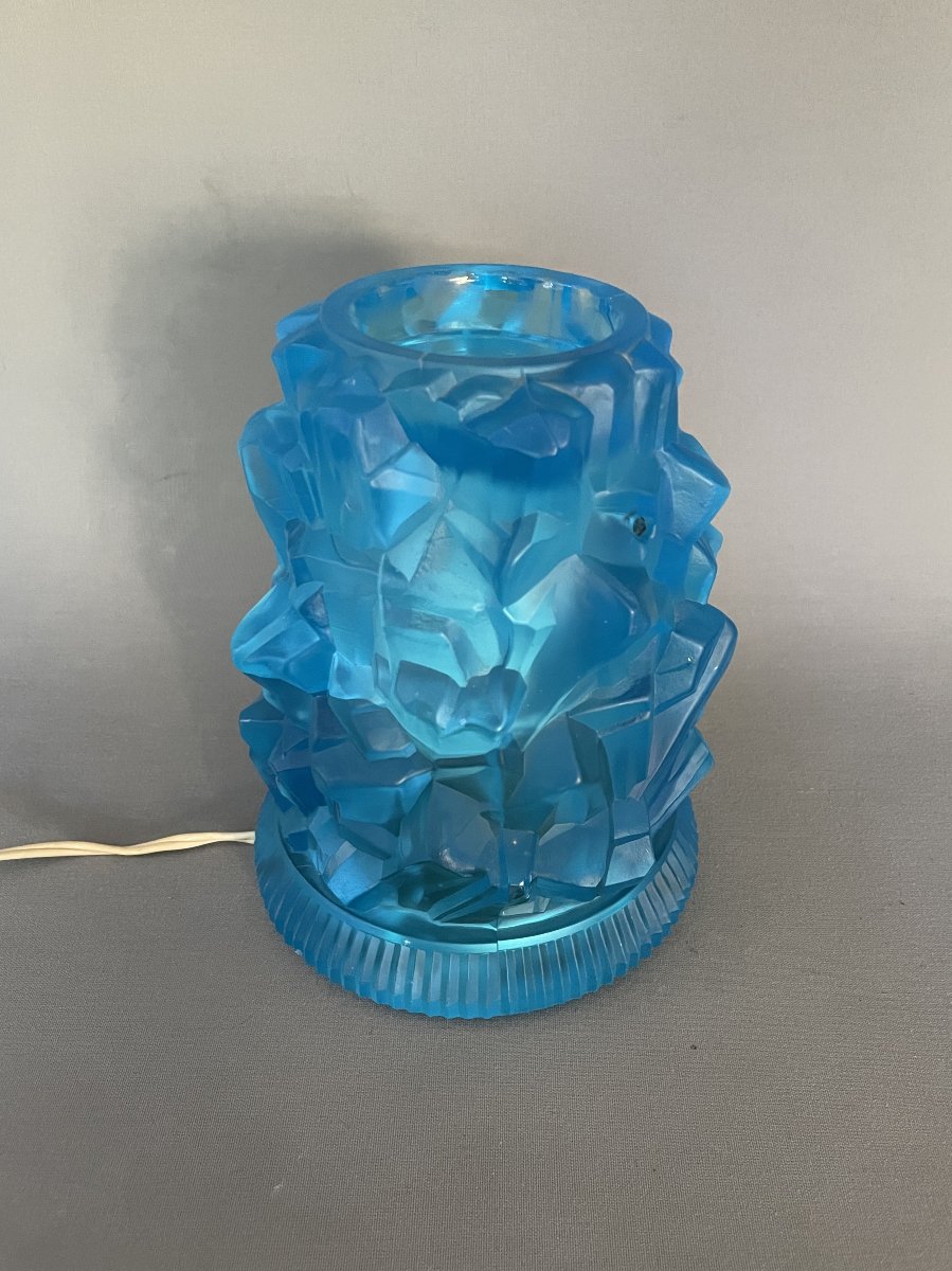 Molded Glass Lamp, Mid-20th Century-photo-1