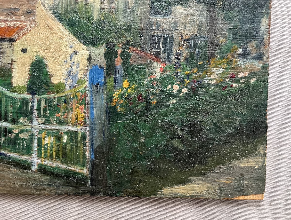 Post-impressionist School, Oil On Panel-photo-4
