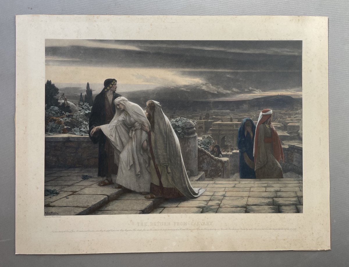 The Return From Calvary, Print Based On A Work By Herbert Gustave Schmalz 