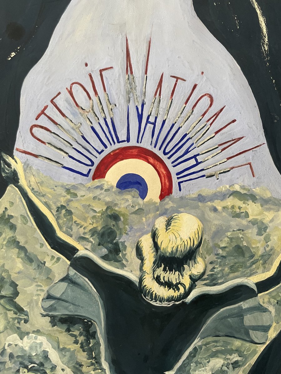 Projet d'affiche pour la Loterie Nationale, gouache-photo-2