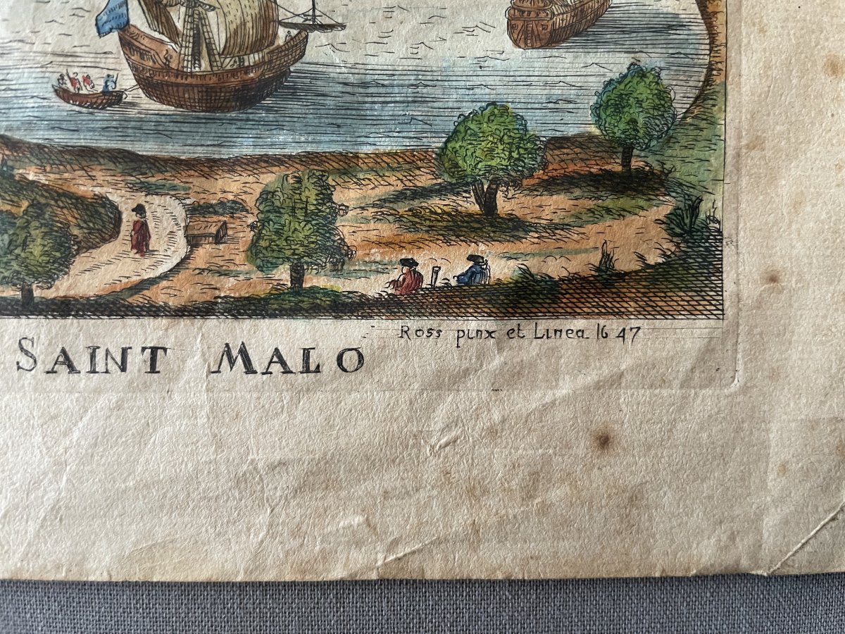 Vue de Saint malo, gravure XVIIe-photo-2
