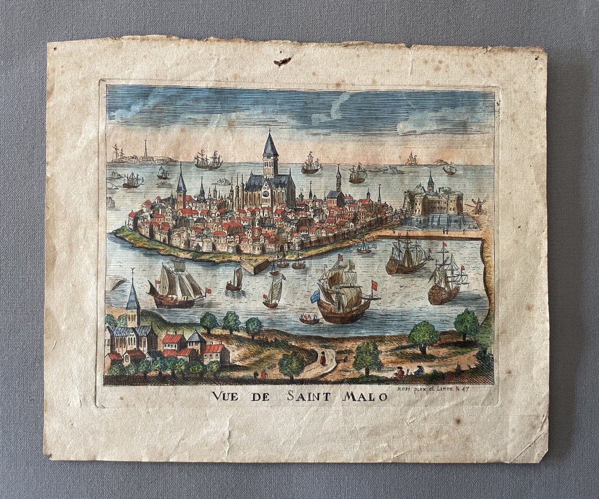 Vue de Saint malo, gravure XVIIe