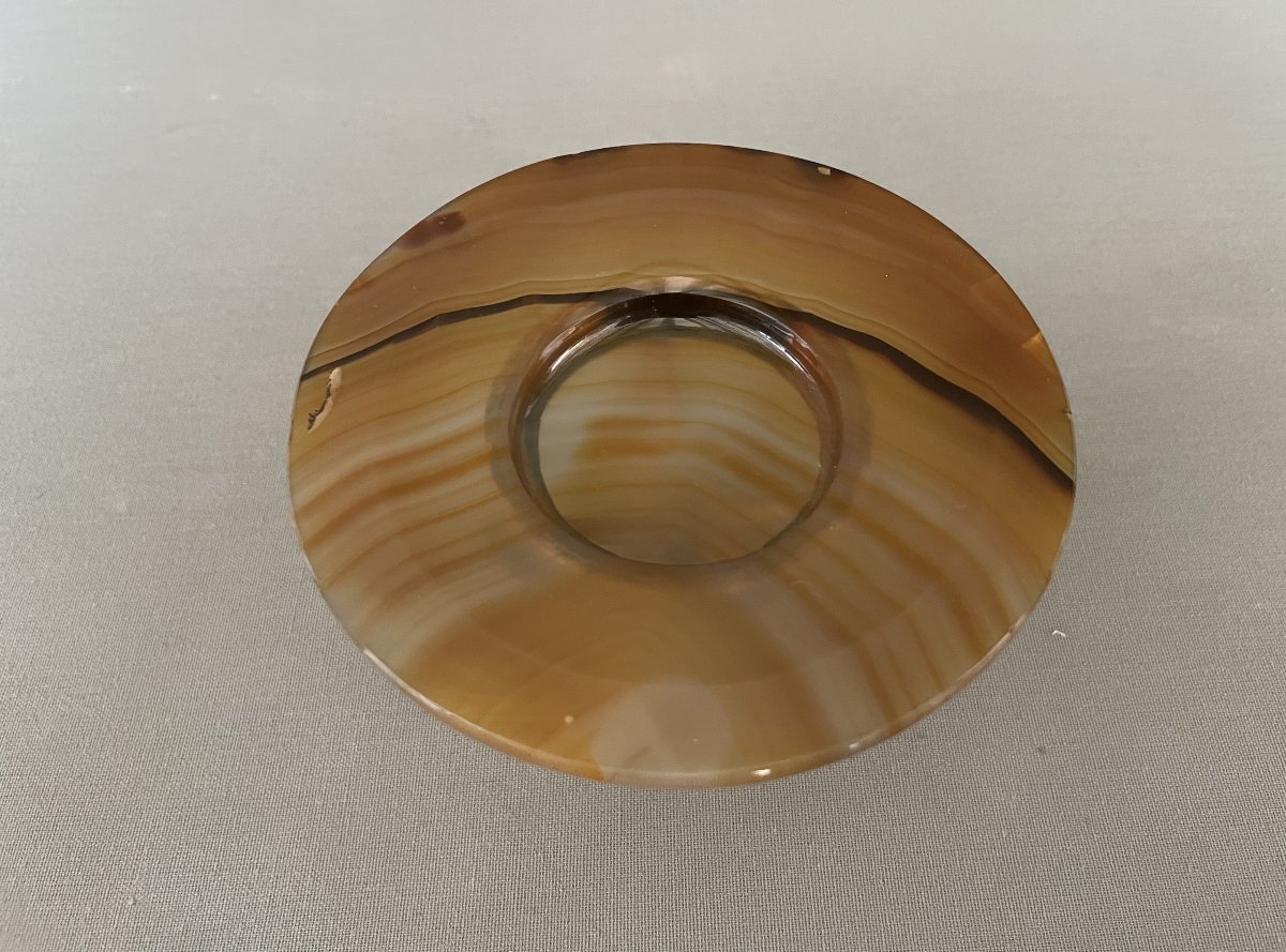 Coupelle en bronze et agate-photo-4