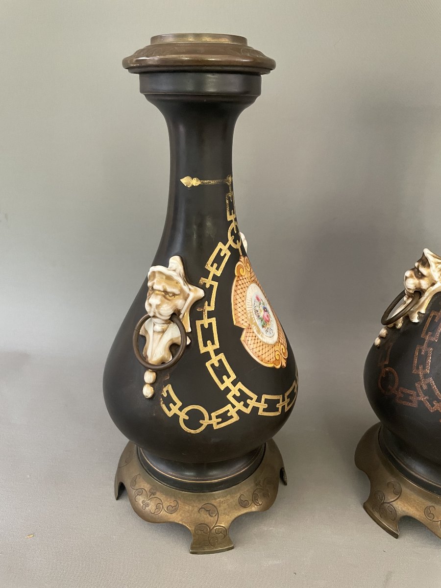 Pair Of Napoleon III Lamps-photo-3