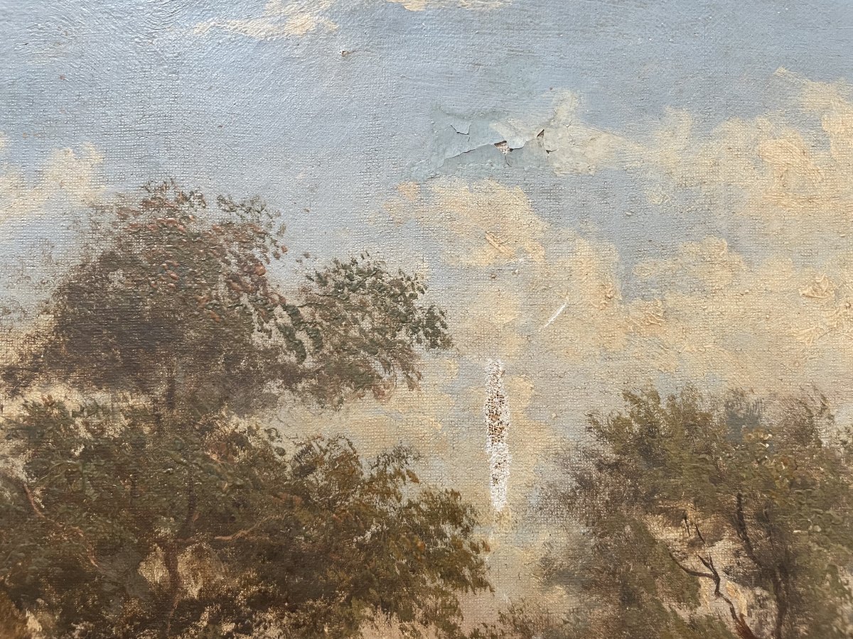 Attelage au repos, huile sur toile-photo-4