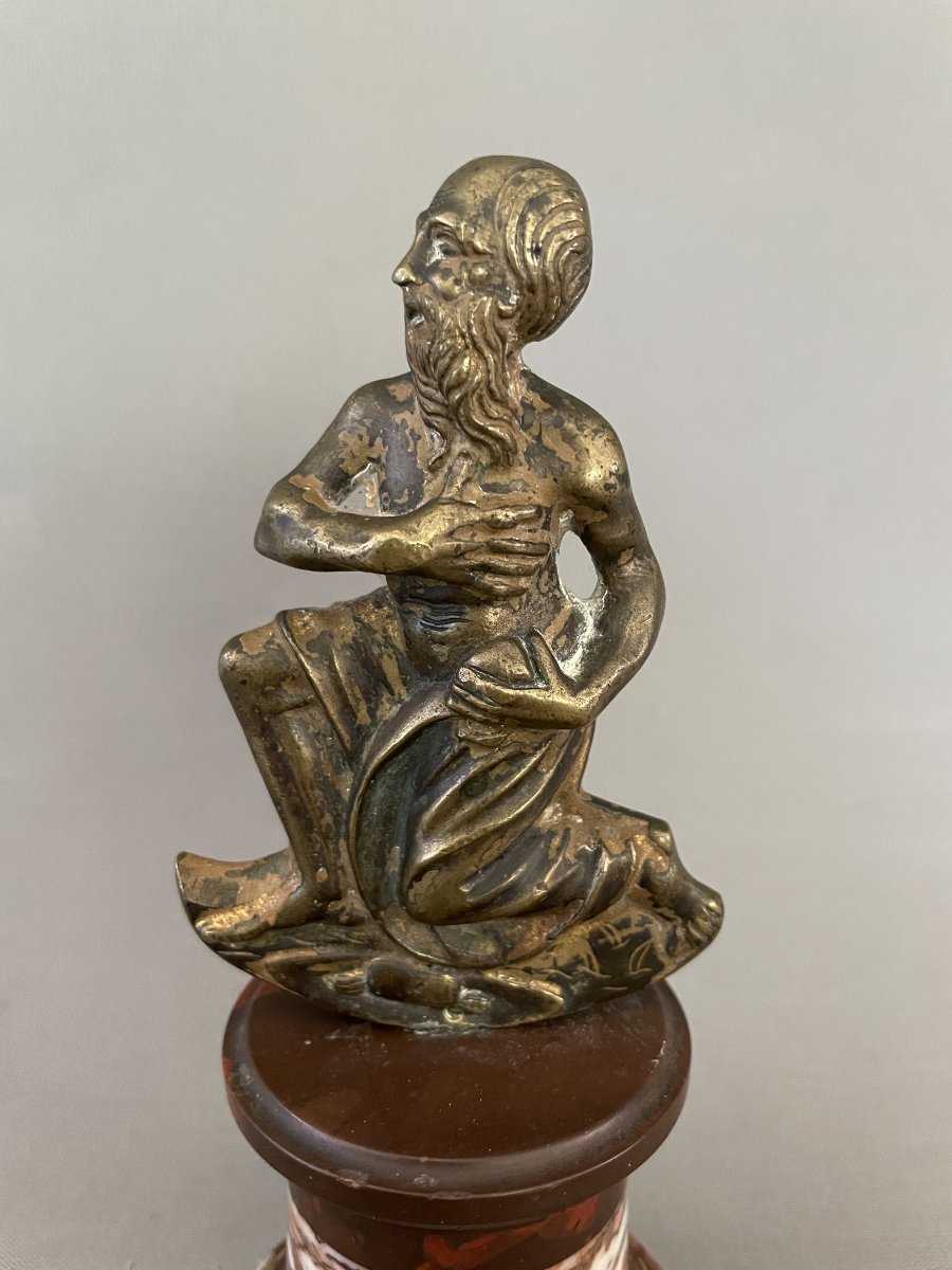 Philosophe ou poète,  sujet en bronze, XVIIe-photo-2