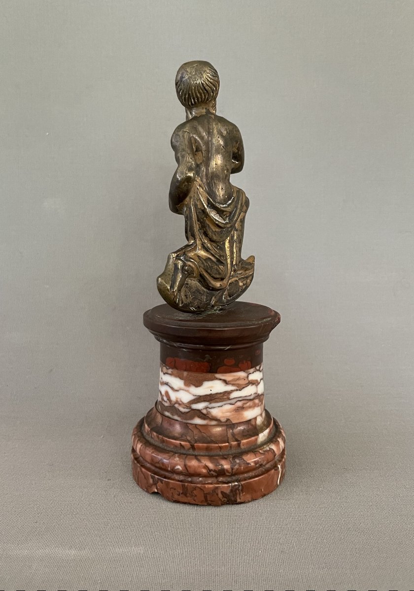Philosophe ou poète,  sujet en bronze, XVIIe-photo-1