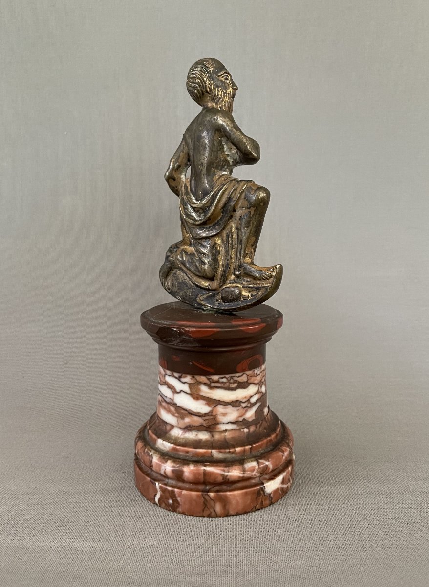Philosophe ou poète,  sujet en bronze, XVIIe-photo-2