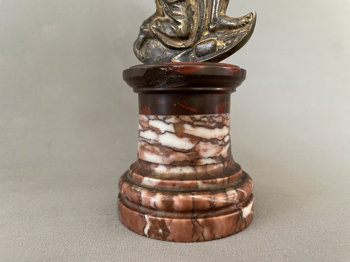 Philosophe ou poète,  sujet en bronze, XVIIe-photo-3