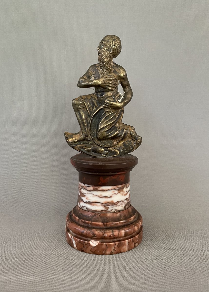 Philosophe ou poète,  sujet en bronze, XVIIe