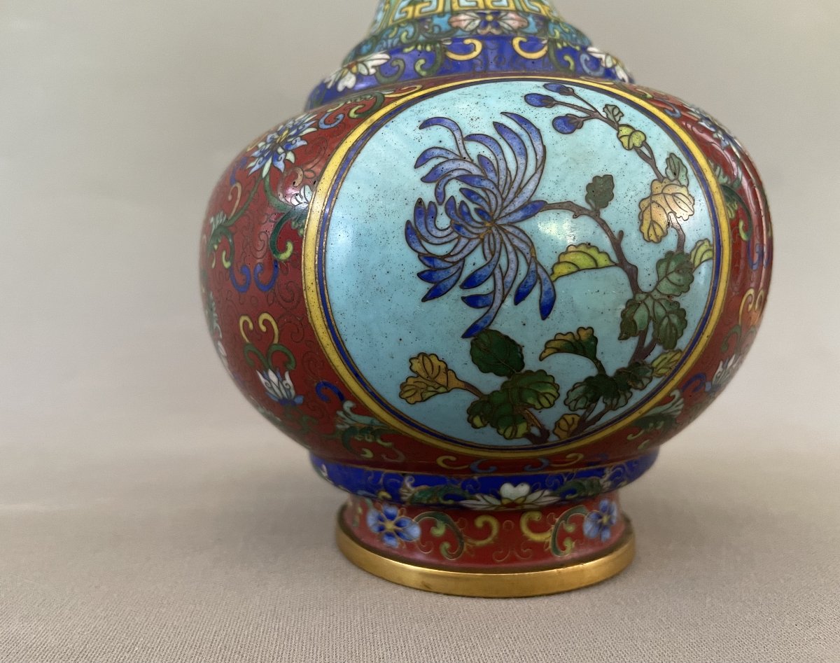 Cloisonné Vase, China, 19th Century-photo-2