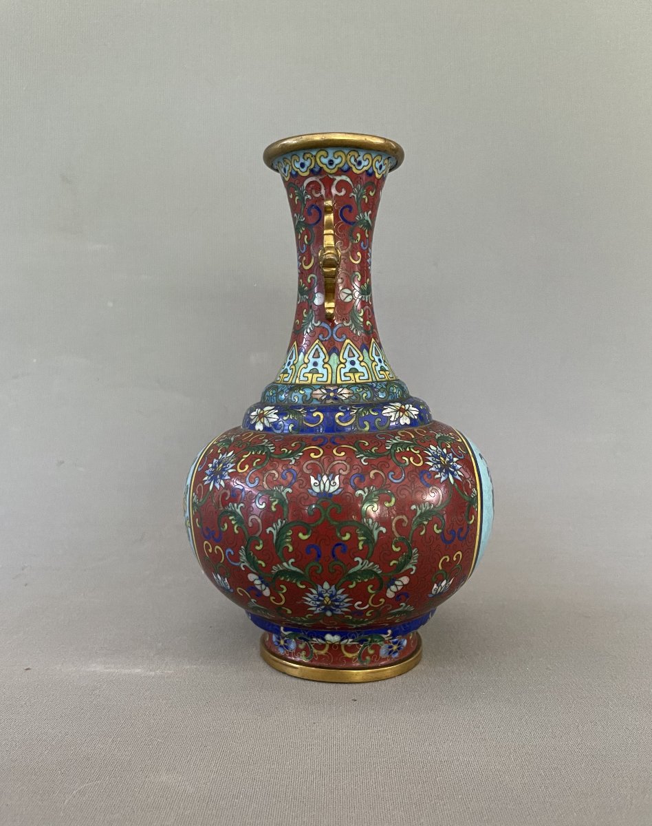 Cloisonné Vase, China, 19th Century-photo-4