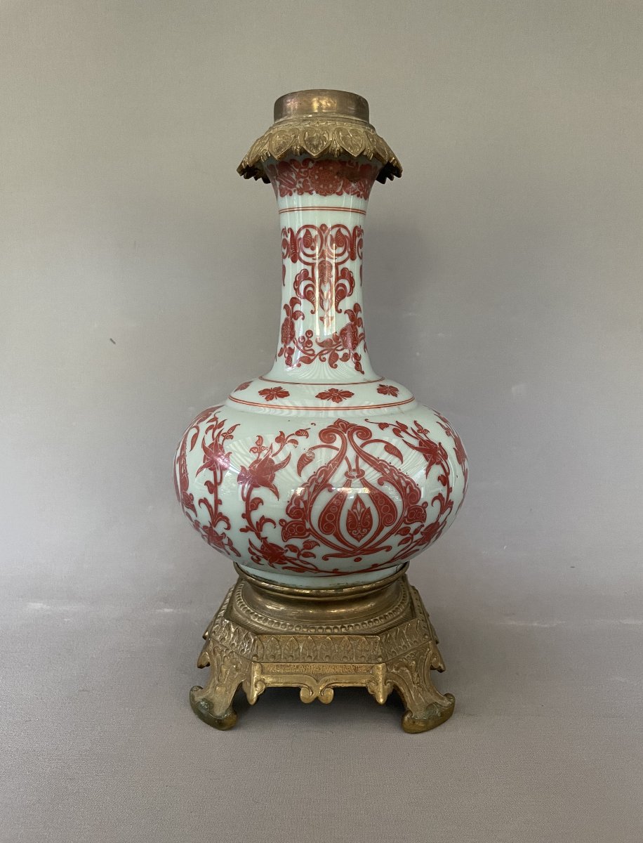 Lampe Napoléon III en opaline-photo-2