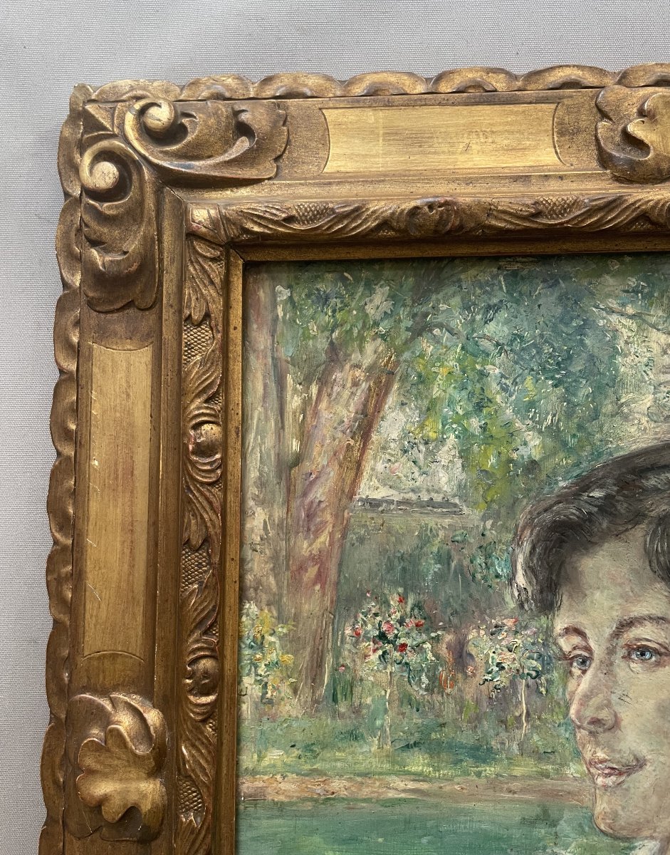Richard Ranft, Portrait Of A Woman In The Garden-photo-4