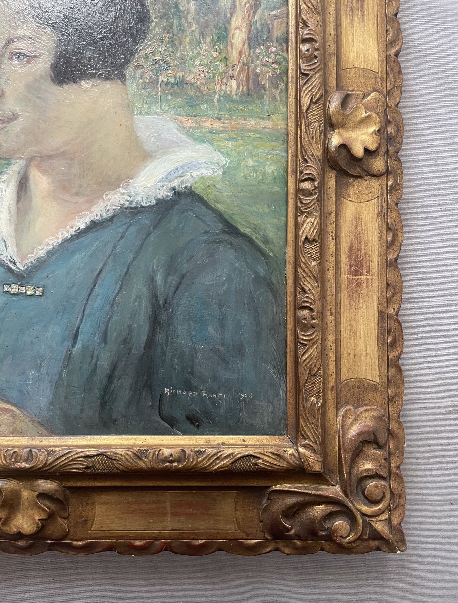 Richard Ranft, Portrait Of A Woman In The Garden-photo-3