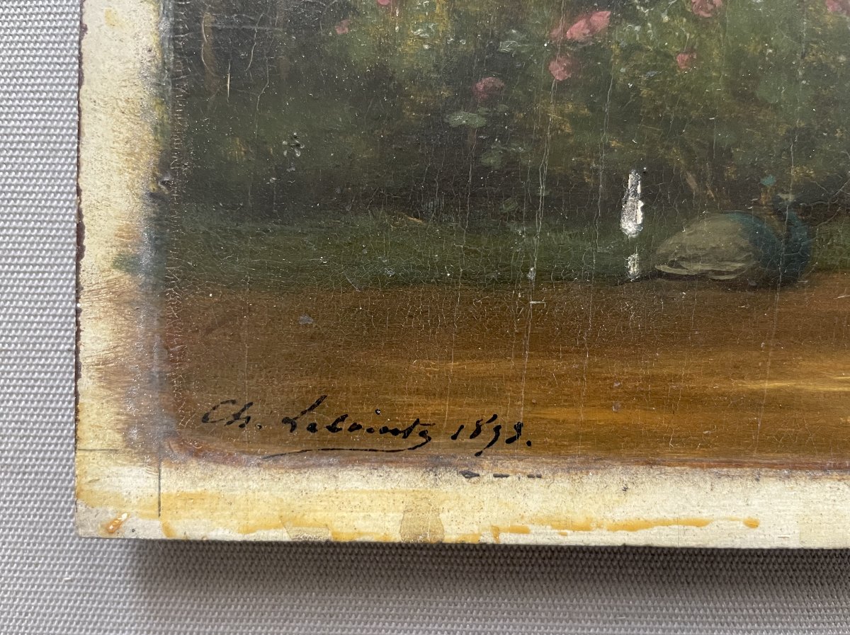 Charles Joseph A. LECOINTE, élégantes dans un parc-photo-2