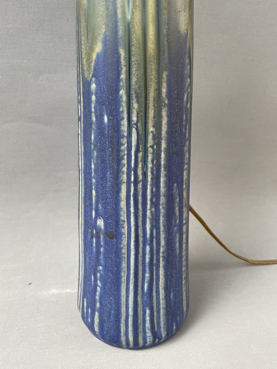 Gilbert METENIER, grand pied de lampe Art Nouveau-photo-4