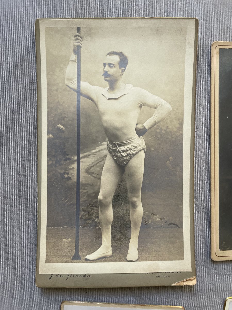 Weightlifting, Set Of 11 Vintage Photographs-photo-2