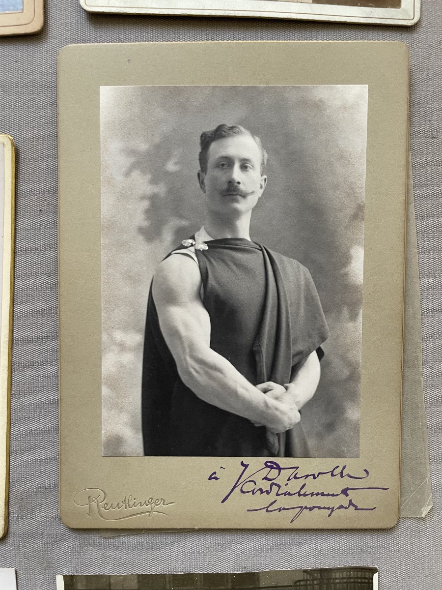 Weightlifting, Set Of 11 Vintage Photographs-photo-3